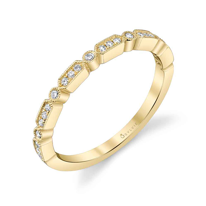 Modern Stackable Diamond Band